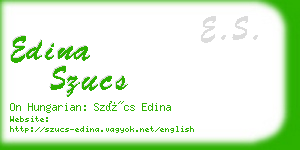 edina szucs business card